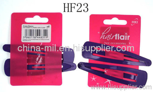 Purple Metal Snap Hair Clips 