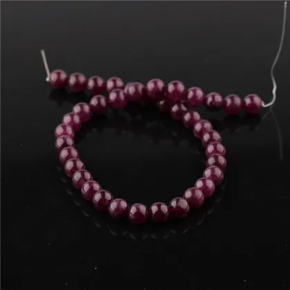 2018 Wholesale pink chalcedony loose bead pink jade loose bead