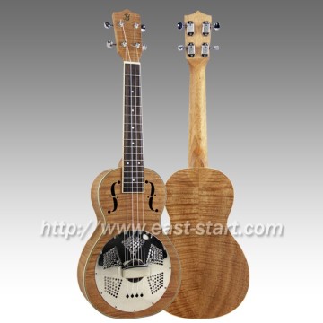 Dobro Ukulele Okoume Flamed Maple & Brass Resonator Ukulele