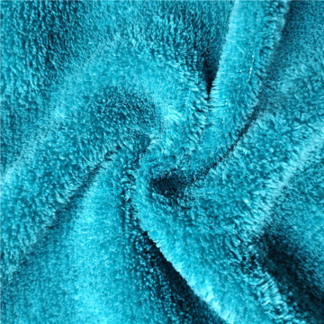 Dyed Coral Velvet Fleece fabric