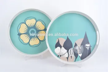2015 newest design Round Bamboo Fiber Powder Tray