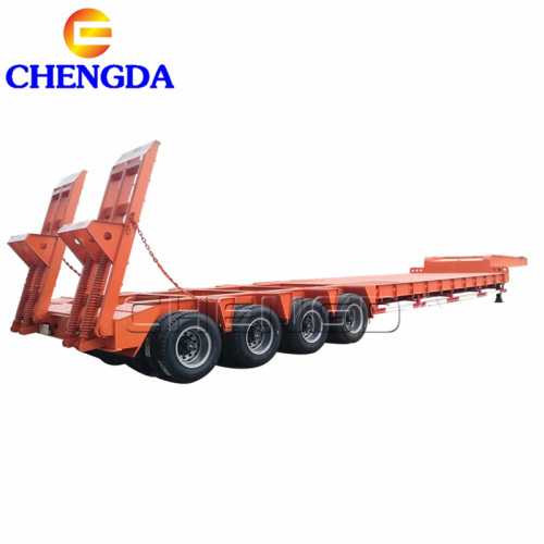 4 Lines 8 Axles Lowbed Semi Trailer