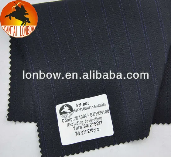 wholesale Super100 stock pure wool men's suit fabric