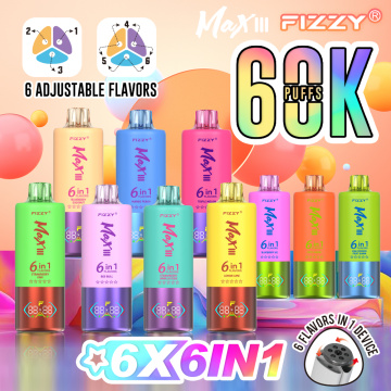 3-independent-flavor FIZZY MAX III 60000puffs vape