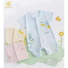 귀여운 오리 링 프린트 베이비 점프 수트