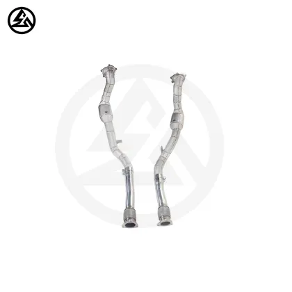 CSZ SS304 Performance Headers for Bentley Continental GT 4.0 V8 - High Flow Auto Parts Downpipe