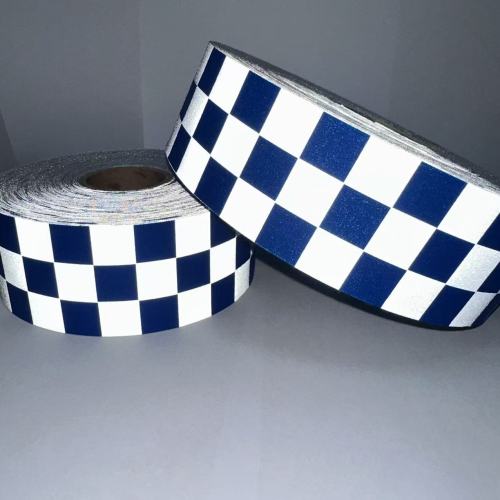 হাইলাইট কেমিক্যাল ফাইবার ব্লু গ্রিড রিফ্লেক্টিভ ফ্যাব্রিক