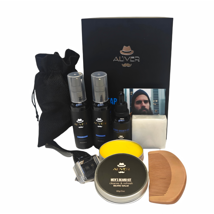 Presente do conjunto de barba do conjunto de 8 peças