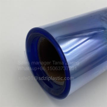 Folha médica rígida PETG de azul claro transparente