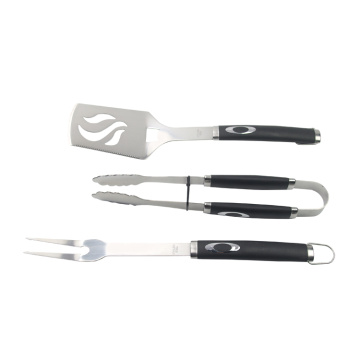 3pcs luxury stainless steel fork tong spatula
