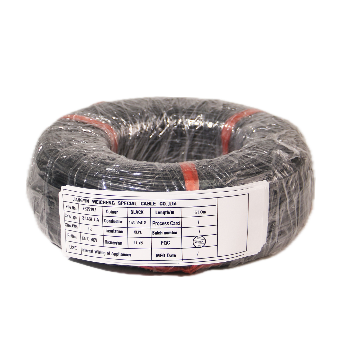 UL3343 heat-resistant cross-linked polyethylene electronic wire
