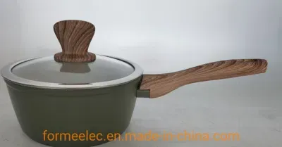 Aluminum Saucepan Non-Stick 18cm 20cm Marble Cookware Granite Maifan Stone Saucepan