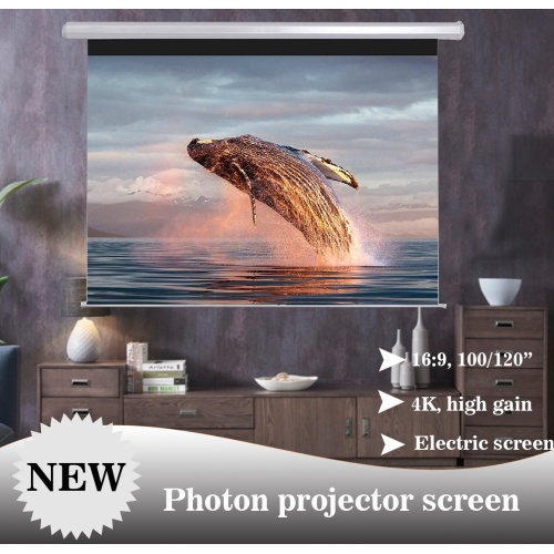 Schermata di fotoni Home Cinema Schermata del proiettore elettrico