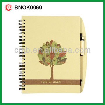 Eco Paper Spiral Notebook Pen Set