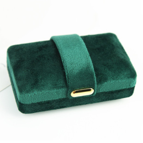 Custom logo Green Velvet Travel Storage Box