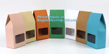 Ziplock Kraft Paper Bags With Clear Window And Zipper, Brown Kraft Paper Bag with Clear Window and Zipper