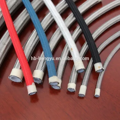 Teflon Hose with single SS304 and aramid fiber Technora braiding cover