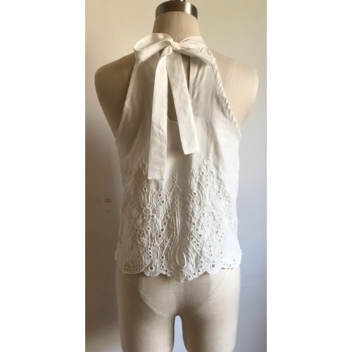 Ladies Sexy Cotton Voile Embroidery Top