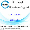 Consolidação de LCL do porto de Shenzhen a Cagliari