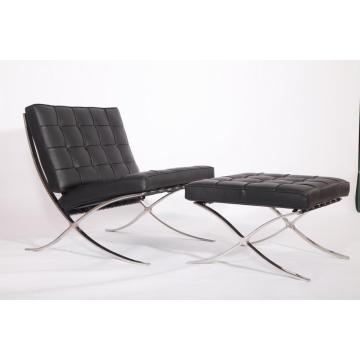 Knoll barcelona chair and ottoman reproduction