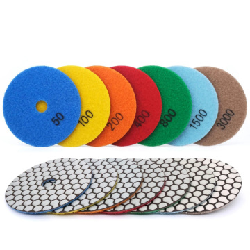 3-4 Inch Diamond Polishing Pads for Granite and Marble - Dry Use Sanding Discs