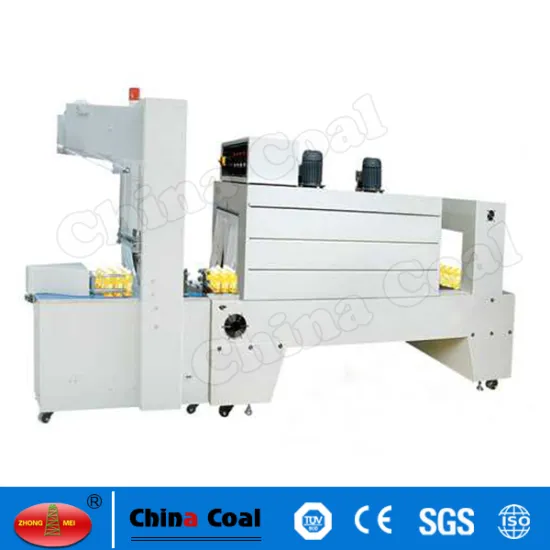 BZJ5038B Bottle packing Semi-Automatic shrink sleeve labeling machine and BSE5040A PE Film shrink packaging machine