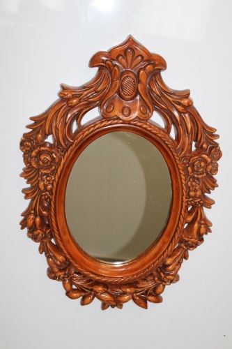 wood framed bathroom mirrors