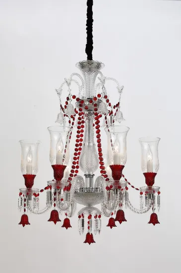 Classic Clear Red K9 luxury Crystal waterdrop Chandelier factory supply