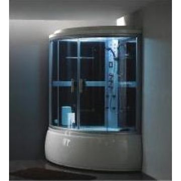 Shower Room, Measures 125 x 125 x 220cm, with Venting Fan, Lamp, and Radio Features