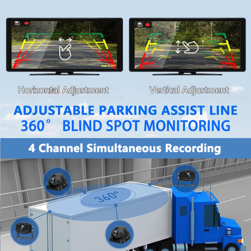 10.36 inch truck monitor system mobile phone interconnection