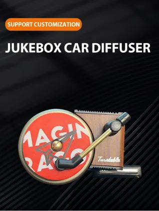 Car Aromatherapy: Enhance Your Driving Experience with Mini Retro Turntable Phonograph Record Player Air Freshener and Diffuser