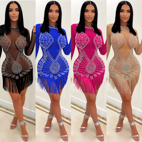 Fashion nightclub hot diamond dress