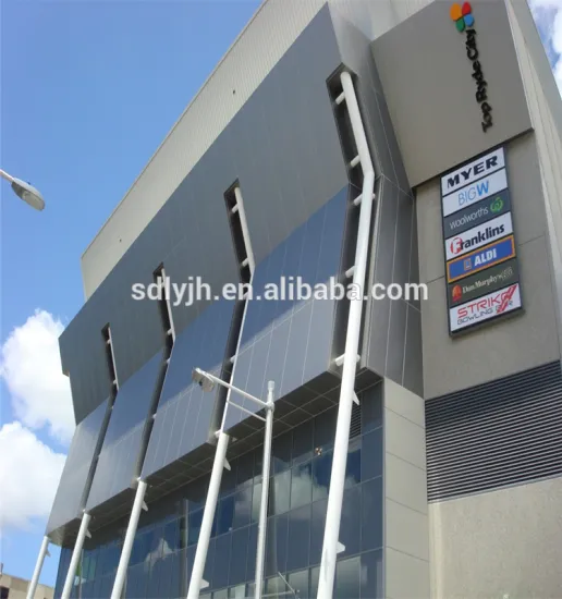 aluminum cladding panel/alushine acp facade plastic sheet/plate