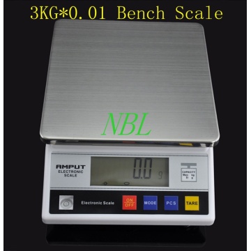 3kg x 0.1g Digital Kitchen Baking Scale Balance Counting 3000g 0.1g Electronic Bench Scales Table Top Laboratory Balance