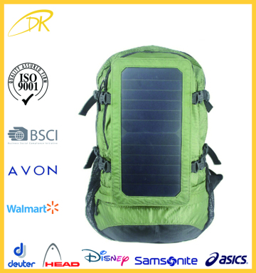 Wholesale custom outdoor solar backpack, solar power backpack, solar bag