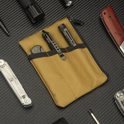 Custom EDC Pouch for Knife, Pen, and Flashlight
