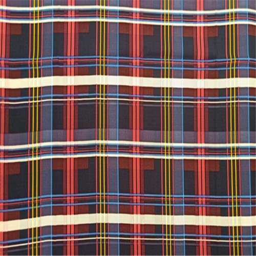 Plaid Shirt With Rayon Plain Fabric