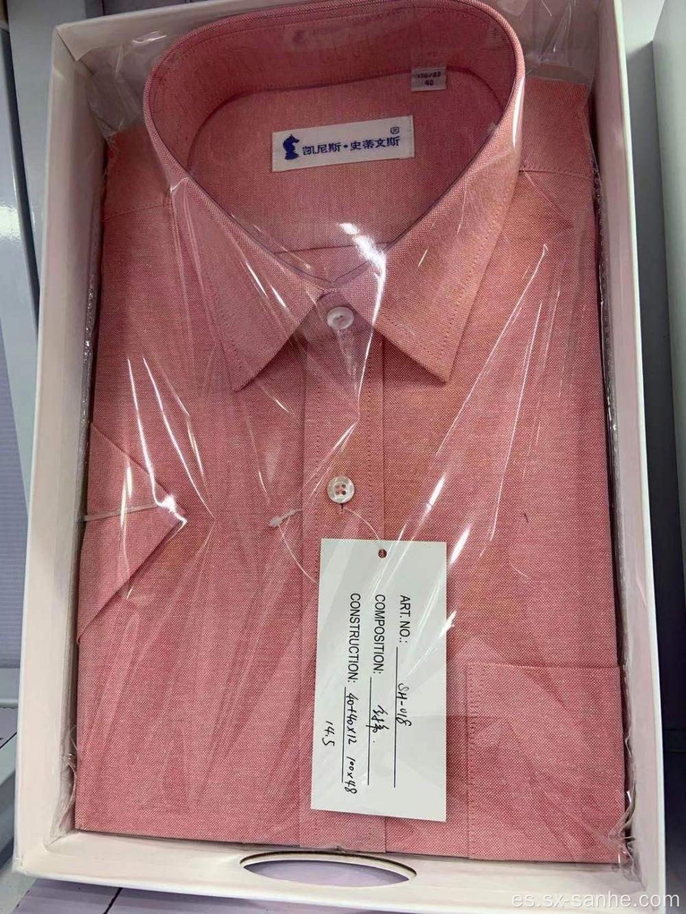 Camisas de hombre teñidas con hilo de fábrica de alta calidad