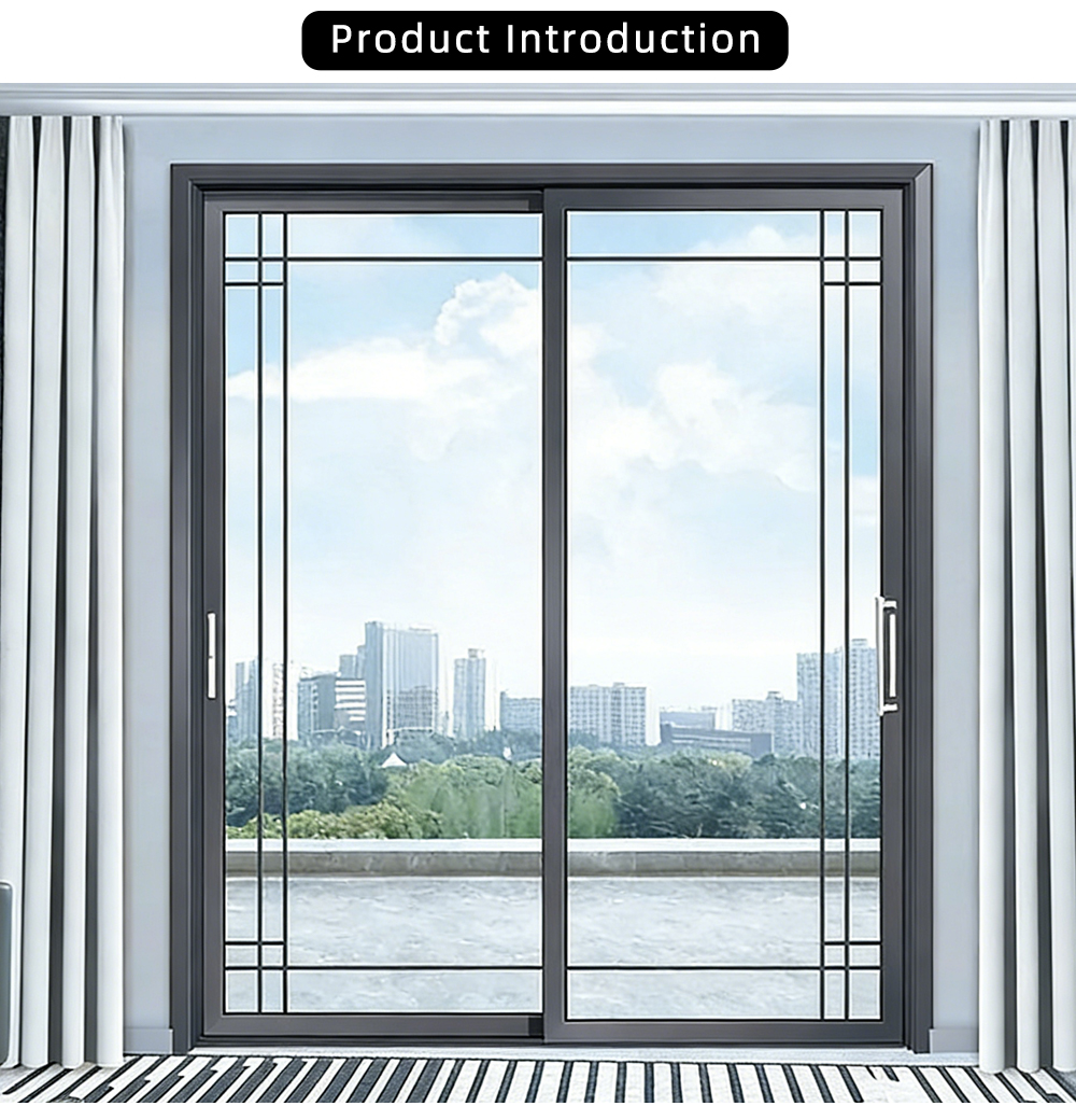 Balcony Two Panel Clear Glass Sliding Door YJ-P050 X