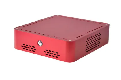 Red Mini Itx Computer Case , Durable Custom Computer Chassis
