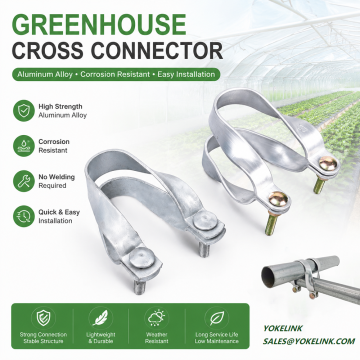 Aluminum Alloy Greenhouse Purlin Clamp 33.4mm 41.2mm Tube Connector For Greenhouse Hoop Structure