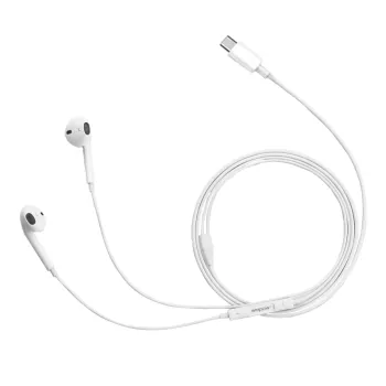 Wopow Brand Hot Selling In-Ear Stereo Wired Headphones with 3.5mm and Type-C Connectors