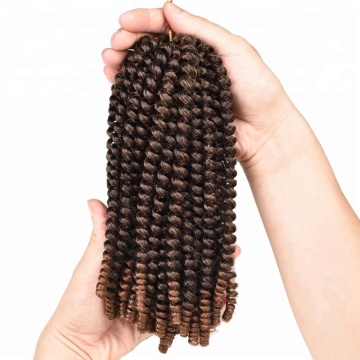 Alileader Wholesale Price 4 Colors 8 Inch Synthetic Hair Spring Twist Micro Crochet Baids