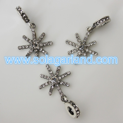 2016 charme strass fleur pendentifs accessoires pour femmes