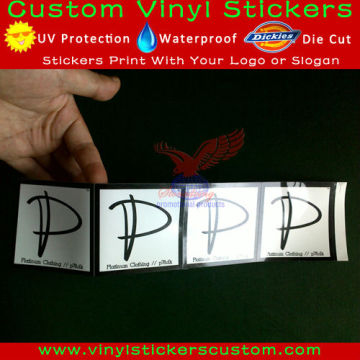 custom plastic sticker labels