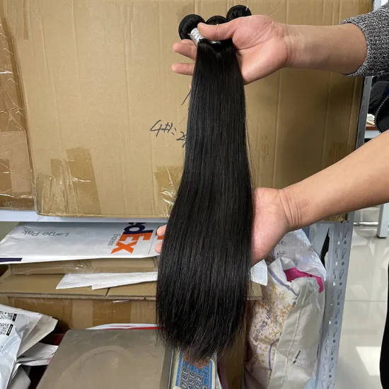 Factory directly wholesale peruvian hair cuticle aligned,  no shedding no tangle 12a virgin hair double drawn straight bundles