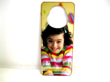 DIY sublimation heat transfer French fiber door tag