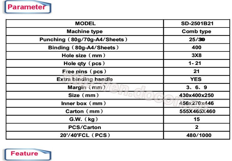 Manual Plastic Comb Binding Machine