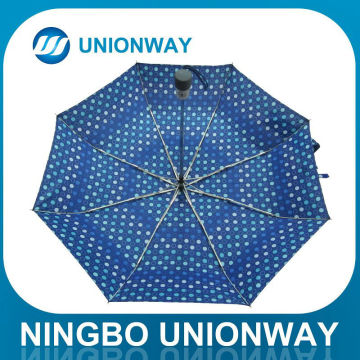 3 fold auto open close umbrella--blue