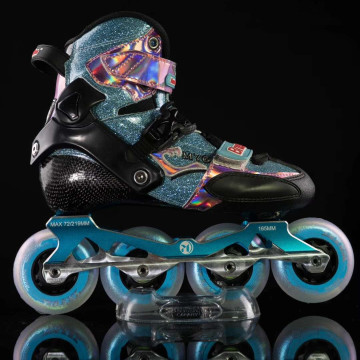 KSJ High-End Carbon Fiber Freestyle Inline Skates: Advanced Flashing Roller Suitable for Both Children and Adults